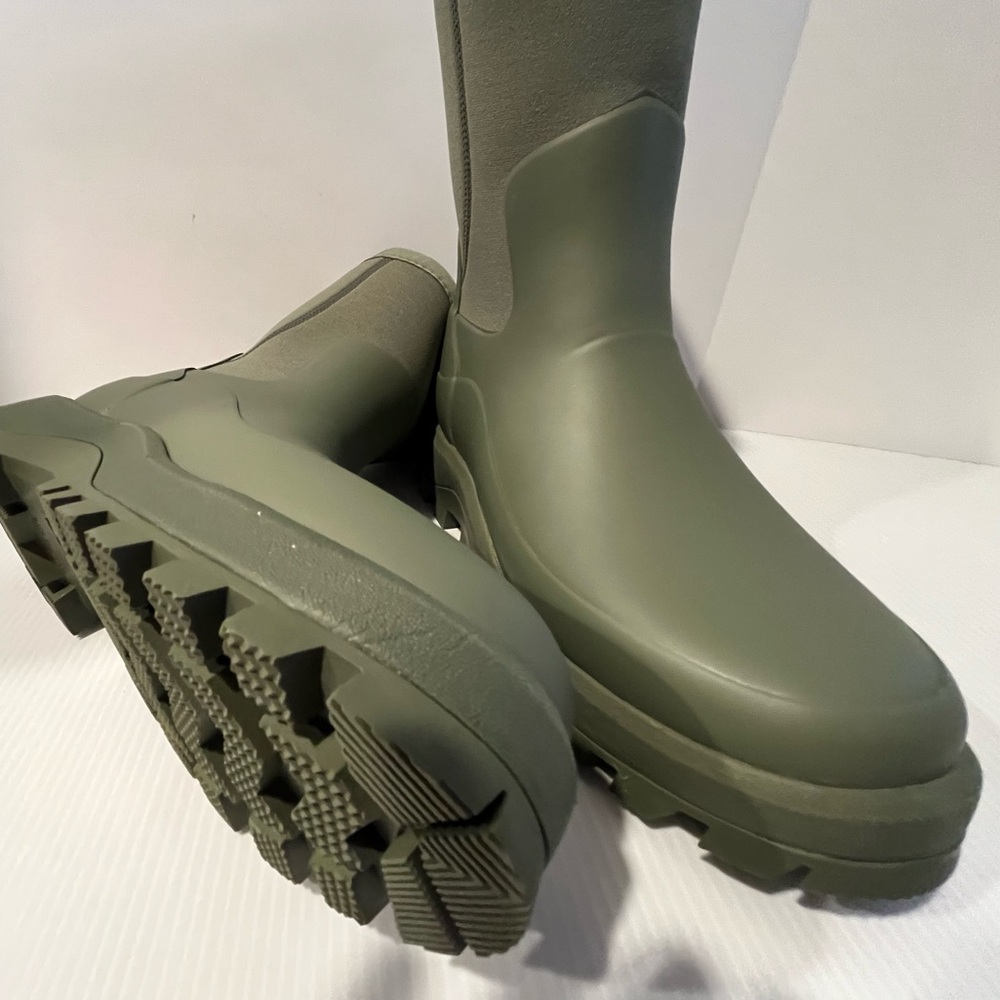 Hunter City Explorer Short Neo Slip and Water Resistant Boots -col Lichen Green - Picture 10 of 16